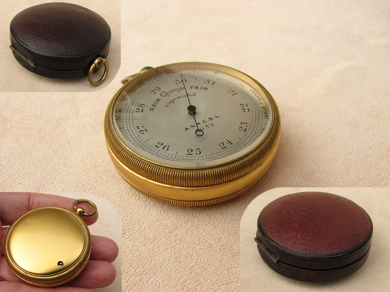 Compensated A.& N.C.S.L pocket barometer and altimeter in case No 5032
